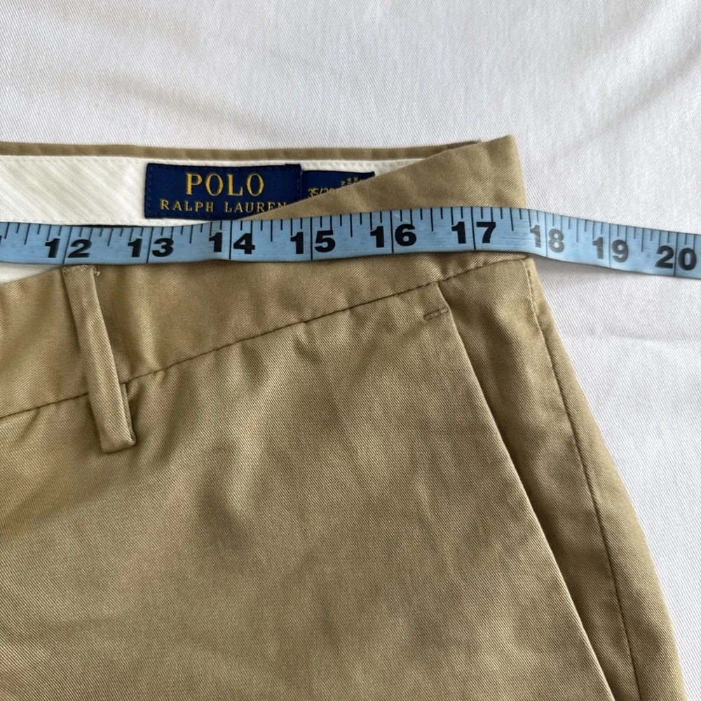 Polo Ralph Lauren Pants Mens 35x30 Khaki Chino Straight Fit Minimalist Luxury
